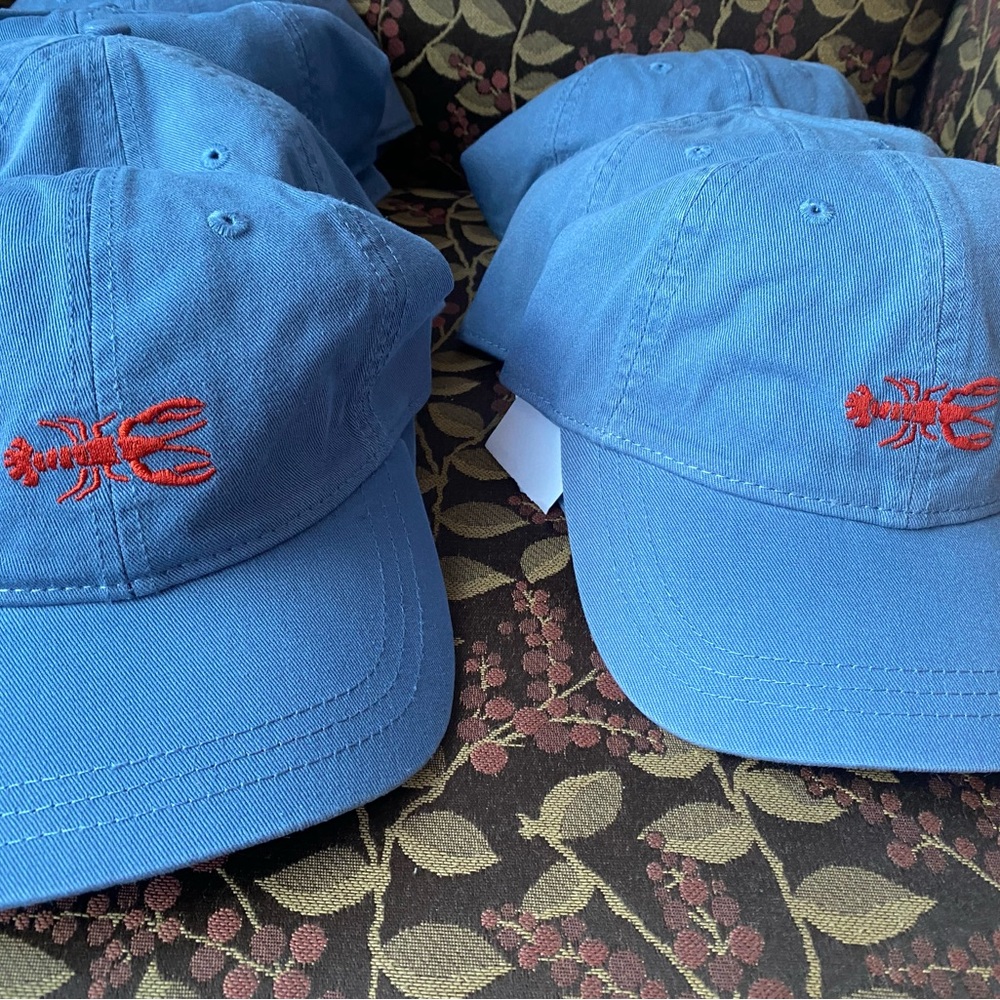 J Crew Blue Lobster Baseball Cap